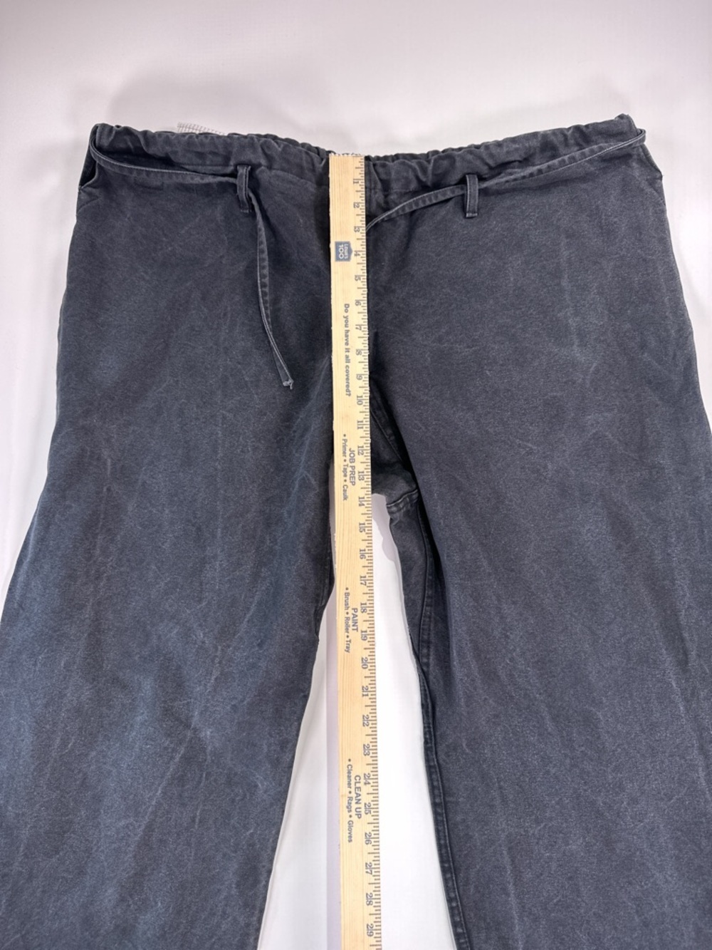 LIONS Men’s Wide Leg Canvas Pants Faded Black Drawstring one size - Picture 12 of 12